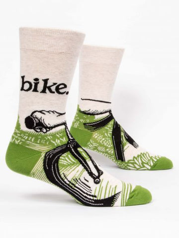 Blue Q Men's Crew Socks Bike Path