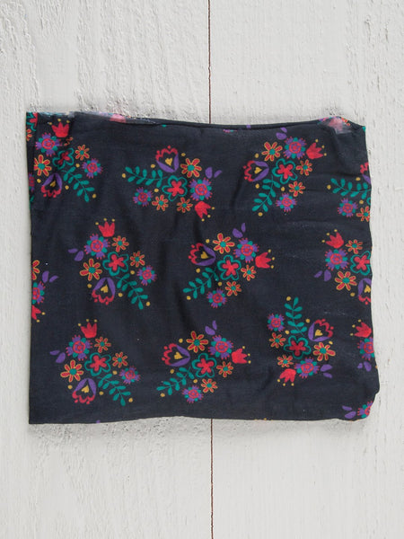 Natural Life Half Bandeau Black Turquoise Floral