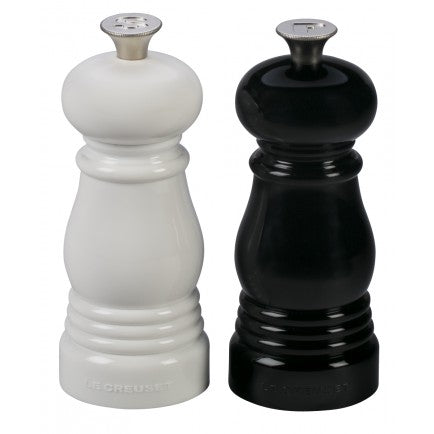 Le Creuset Black & White Salt & Pepper Mill Set