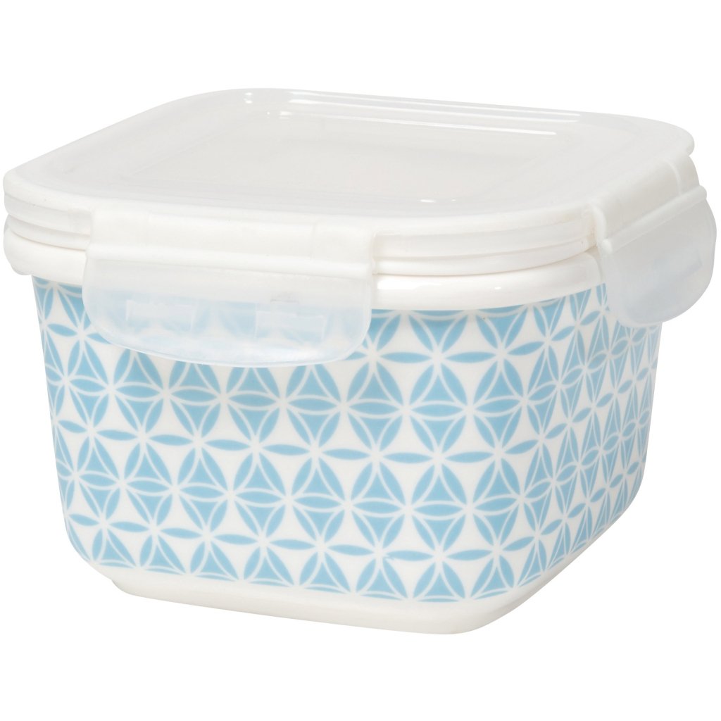 Now Designs Snack N Serve Container Blue Geo