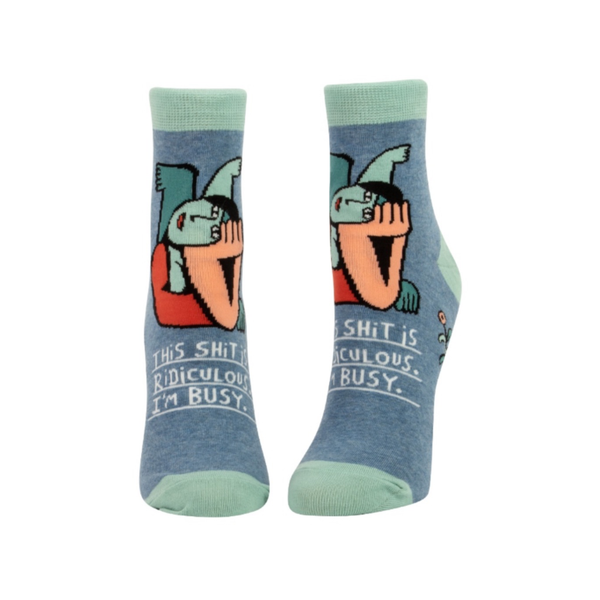Blue Q Womens Ankle Socks This Shit Is Ridiculous I'm Busy