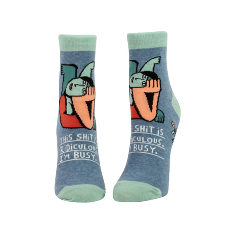Blue Q Womens Ankle Socks This Shit Is Ridiculous I'm Busy