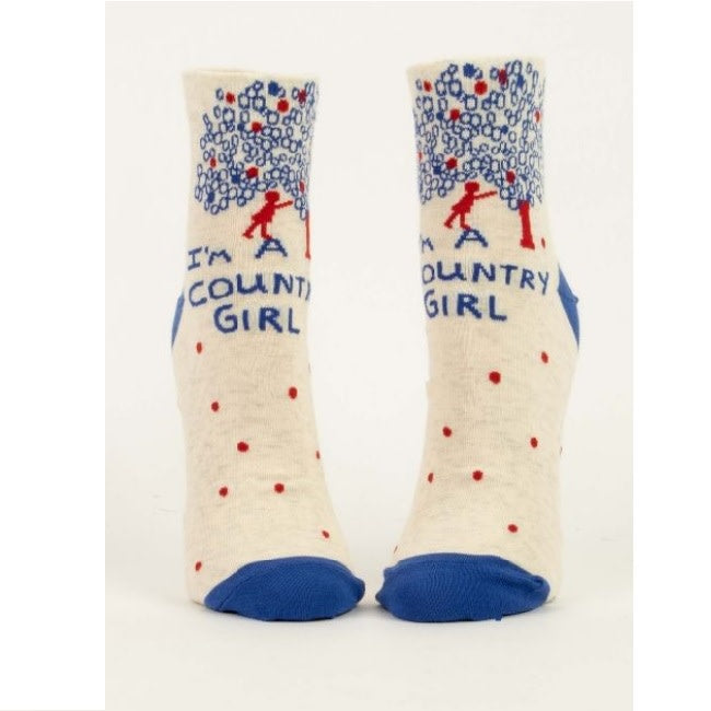 Blue Q Womens Ankle Socks I'm A Country Girl