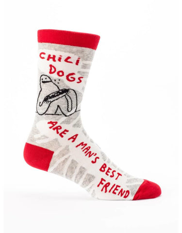 Blue Q Men's Crew Socks Chili Dog