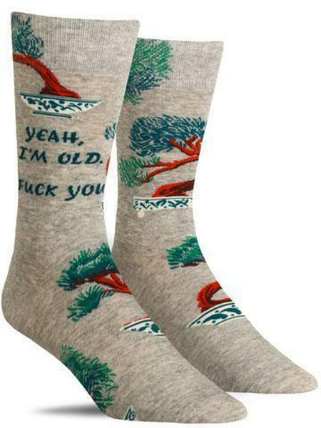 Blue Q Yeah I'm Old Fuck You Mens Crew Socks