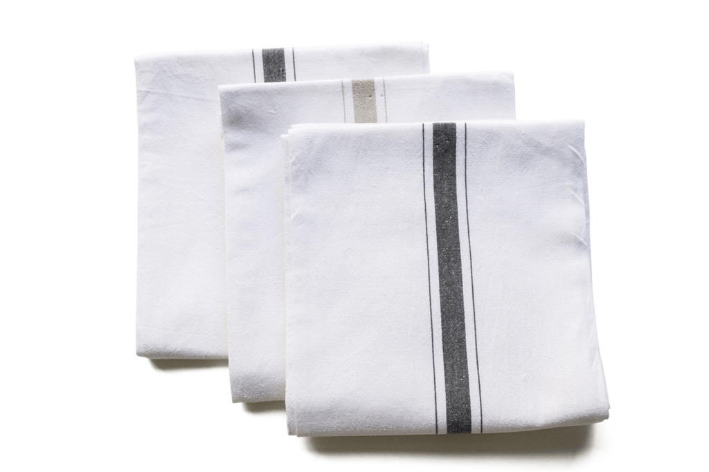 KAF Home Raven Neutral Christopher Kimball Flour Sack Towel Set of 3