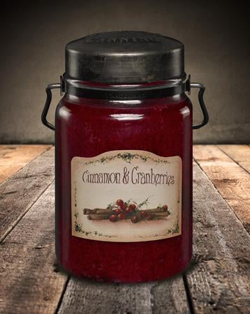 McCall's Cinnamon & Cranberries Scented Jar Candle 26 oz.