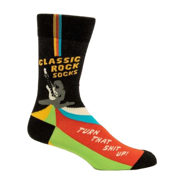 Blue Q Mens Crew Classic Rock Socks