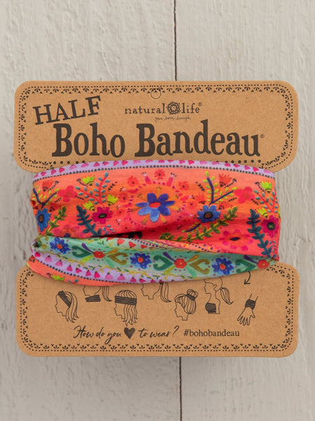 Natural Life Half Bandeau Coral Border Stripe