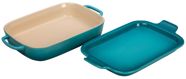 Le Creuset Caribbean Rectangular Dish with Platter Lid