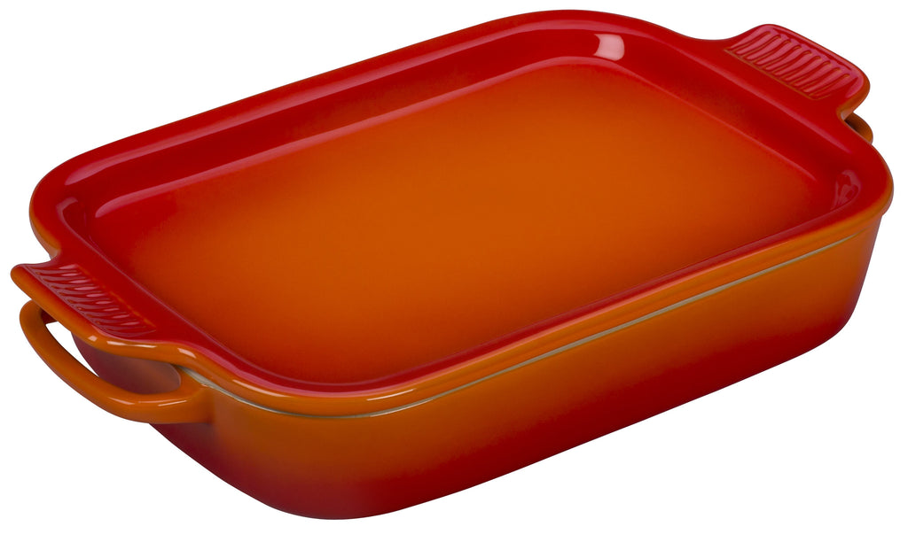 Le Creuset Flame Rectangular Dish with Platter Lid