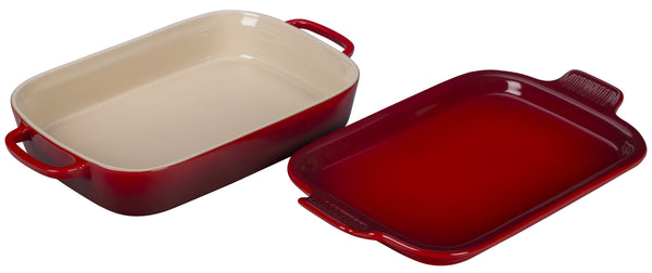 Le Creuset Cherry Rectangular Dish with Platter Lid