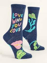 Blue Q Womens Crew Socks Love Who You Love