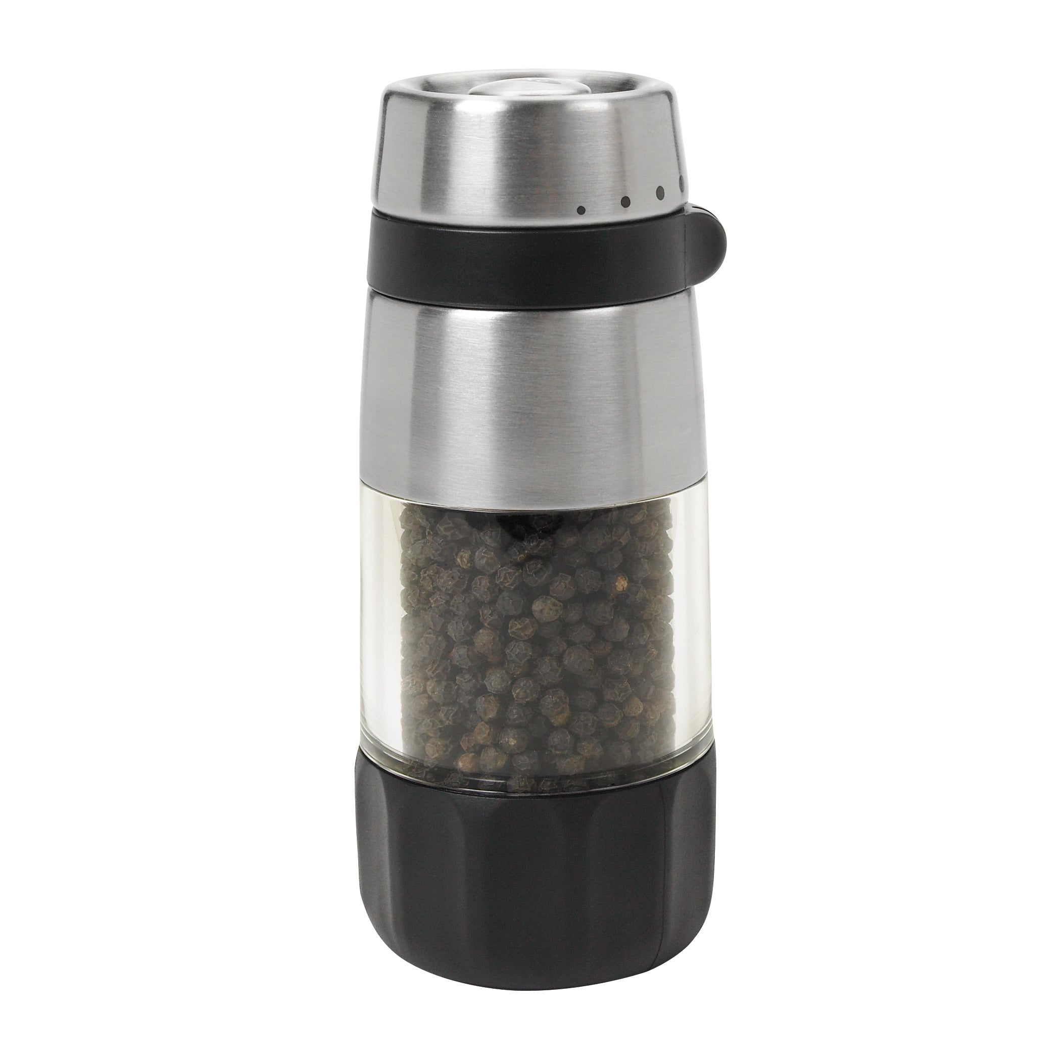 OXO Good Grips Top Dispensing Salt and Pepper Grinder Set in Black