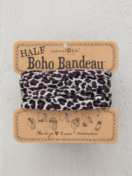 Natural Life Half Bandeau Gray Leopard