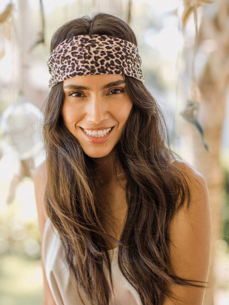 Natural Life Half Bandeau Gray Leopard