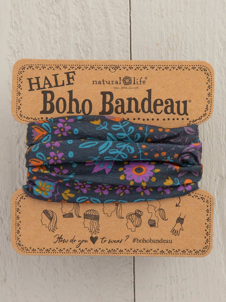 Natural Life Half Bandeau Grey Floral Mandala