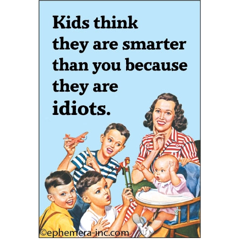 Ephemera Magnet Kids Think They are Idiots