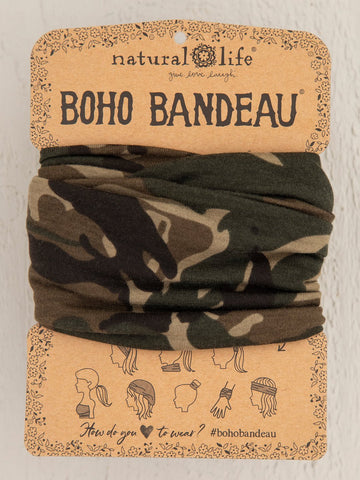 Natural Life Boho Bandeau Olive Camo