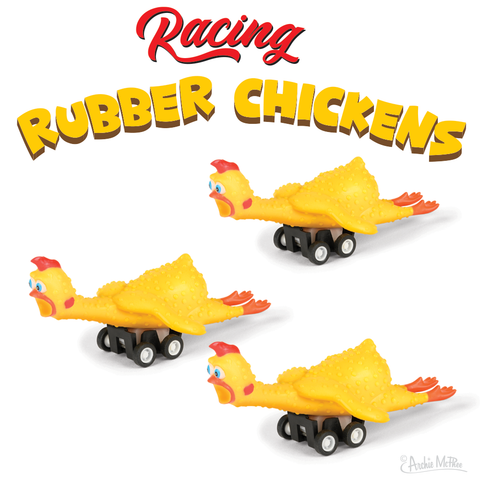 Racing Rubber Chicken 3.75"