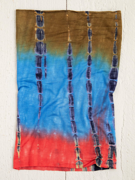Natural Life Red, Blue, and Olive Tie/Dye Boho Bandeau