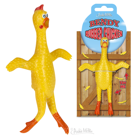 Bendy Rubber Chicken 5"