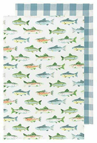 Now Designs Gone Fishin' Dish Towel Set of 2