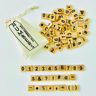 Twelve Timbers Scrabble Numbers & Punctuation Set of 100