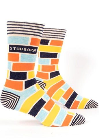 Blue Q Mens Crew Socks Stubborn