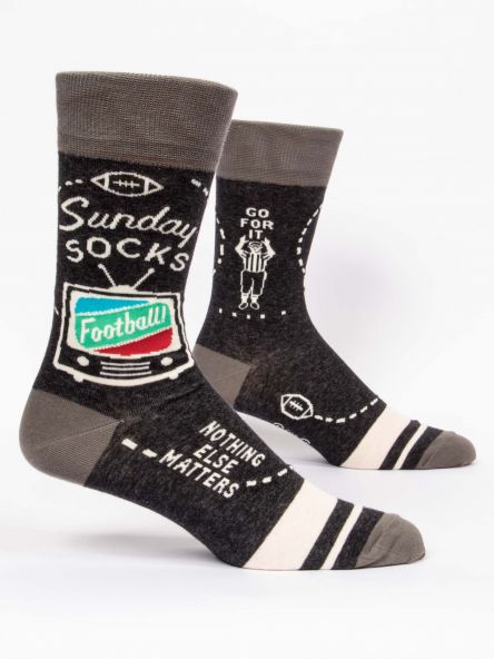 Blue Q Men's Crew Socks Sunday Socks, Nothing Else Matters