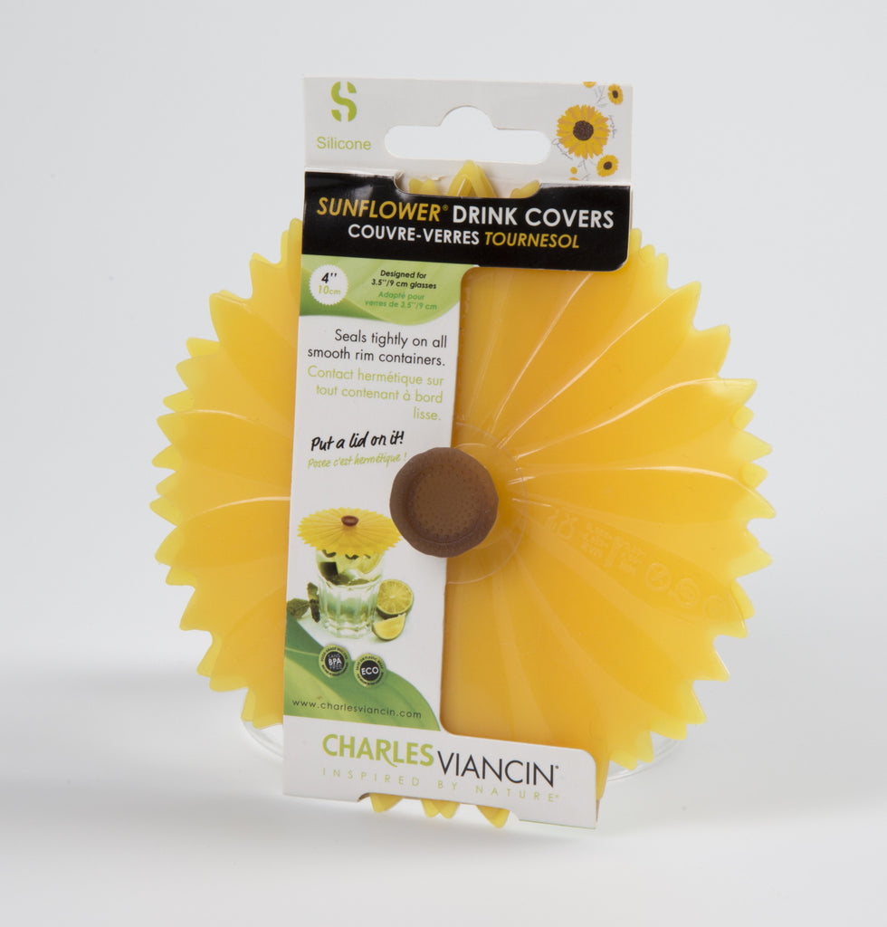 Charles Viancin Silicone Drink Cover Set of 2 Sunflower