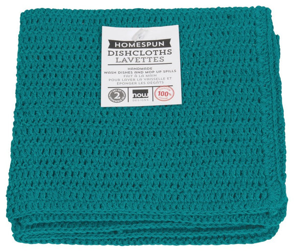 Now Designs Peacock Homespun Dishcloths Set of 2