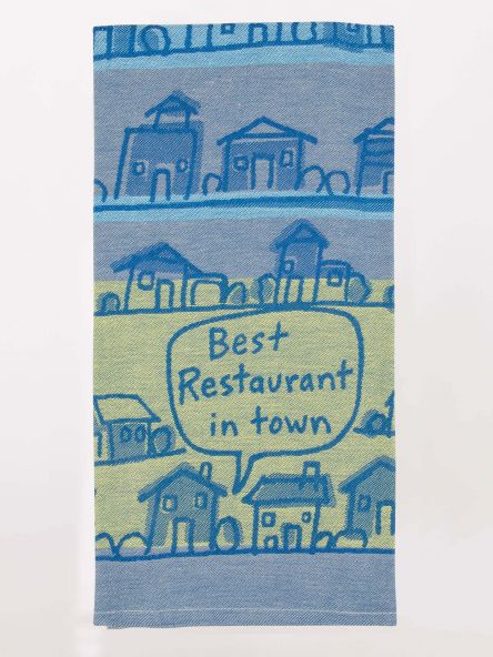 Blue Q Jacquard Dishtowel Best Restaurant In Town