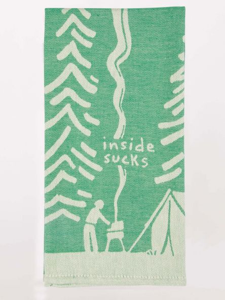 Blue Q Jacquard Dishtowel Inside Sucks