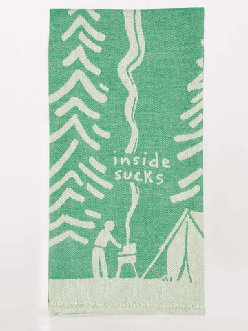 Blue Q Jacquard Dishtowel Inside Sucks