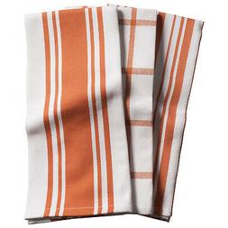 KAF Home Orange Center Band Towel Set of 3